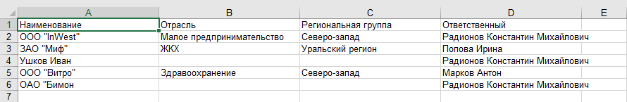 Экспорт данных в Excel с четким разграничением прав на операцию